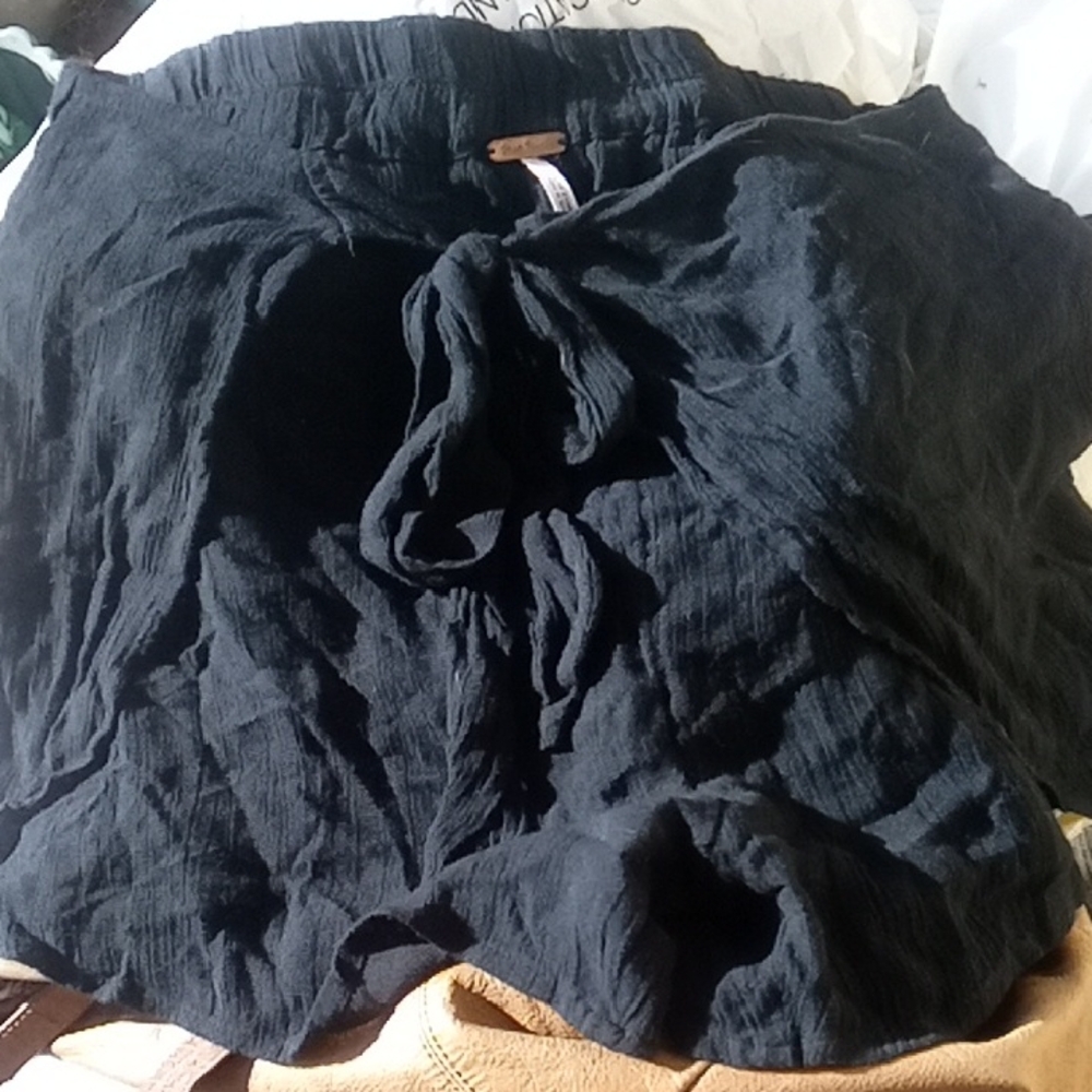 Free People Skirt With Wrap Around Black Tie Waist XS